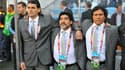 Diego Maradona et Hector Henrique (à droite) lors du Mondial 2010