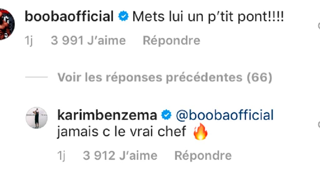 La réponse de Benzema à Booba La réponse de Benzema à Booba
