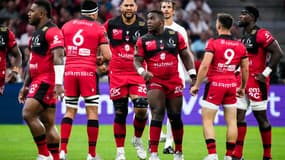 Les joueurs du LOU en finale du Challenge Européen 2022 contre le RCT
