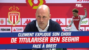 Monaco 1-0 Brest : Clement explique son choix de titulariser Ben Seghir