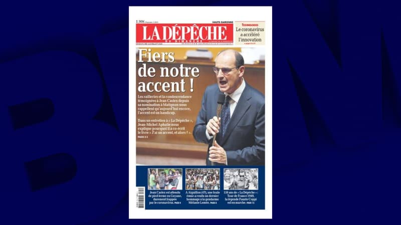 La Une de la Dépêche du Midi le dimanche 12 juillet 2020.