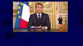 Emmanuel Macron, lors de son hommage à Jacques Chirac depuis l'Elysée.
