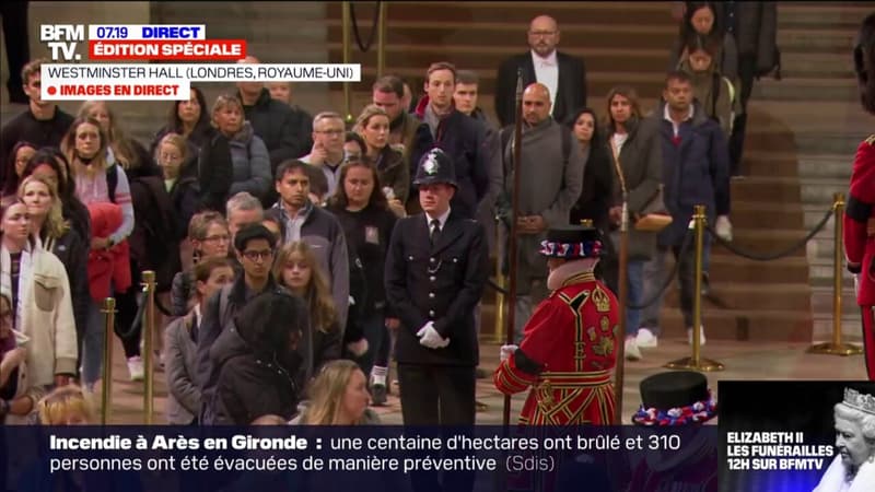 Les dernières images des Britanniques se recueillant devant le cercueil d'Elizabeth II à Westminster Hall
