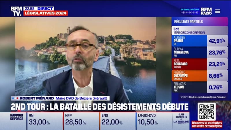 Législatives: Robert Ménard, maire divers droite de Béziers, estime que le RN 