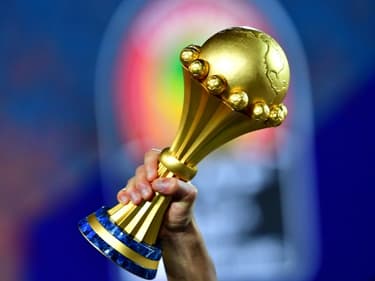 Le trophée de la Coupe d'Afrique des Nations lors de la CAN 2019 remportée par l'Algérie contre le Sénégal, au Caire (Egypte) le 19 juillet 2019