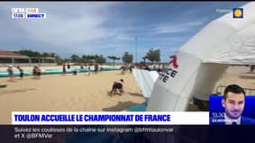 Toulon: le championnat de France de lutte de plage lancé sur la plage du Mourillon