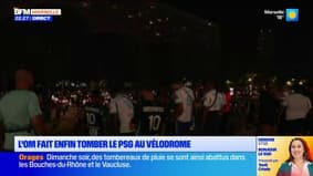 Les supporters marseillais fêtent la victoire contre le PSG 