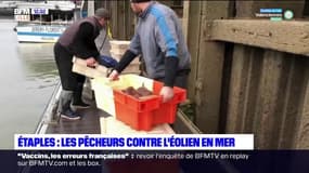 Étaples-sur-Mer: manifestation des pêcheurs contre l'éolien en mer