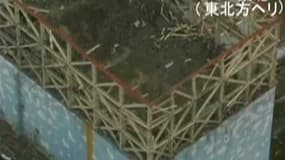 Le toit du réacteur numéro 1 de la centrale nucléaire de Fukushima. De l'eau hautement radioactive a été découverte dans le réacteur 1 de la centrale nucléaire japonaise de Fukushima accidentée à la suite du tremblement de terre du 11 mars suivi d'un tsun
