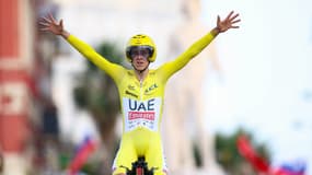 Tadej Pogacar lors de la 21e étape du Tour de France, le 21 juillet 2024.