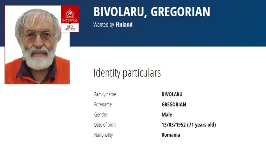 La notice rouge Interpol émit à l'encontre de Gregorian Bivolaru. La notice rouge Interpol émit à l'encontre de Gregorian Bivolaru.