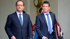 François Hollande et Manuel Valls, le 27 août 2014.