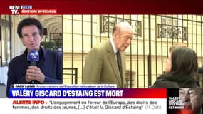 Jack Lang salue les "avancées vers la démocratie et vers les libertés" accomplies par Valéry Giscard d'Estaing