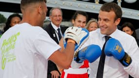 Emmanuel Macron le 24 juin à Paris pour la promotion des JO de 2024.