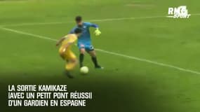 La sortie kamikaze (avec un petit pont réussi) d'un gardien en Espagne