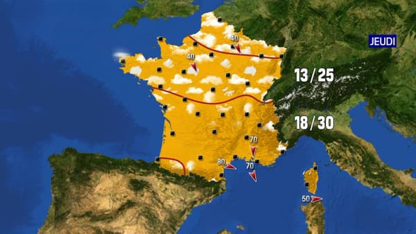 Les prévisions météo du jeudi 7 juillet 2022.