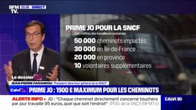 Jean-Pierre Farandou (président directeur général de la SNCF): "Chaque cheminot directement concerné par la production du service touchera 95 euros par jour travaillé pour les JO"