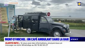 Mont-Saint-Michel: un café ambulant dans la baie
