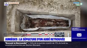 Seine-Maritime: la sépulture d'un abbé retrouvée à Jumièges