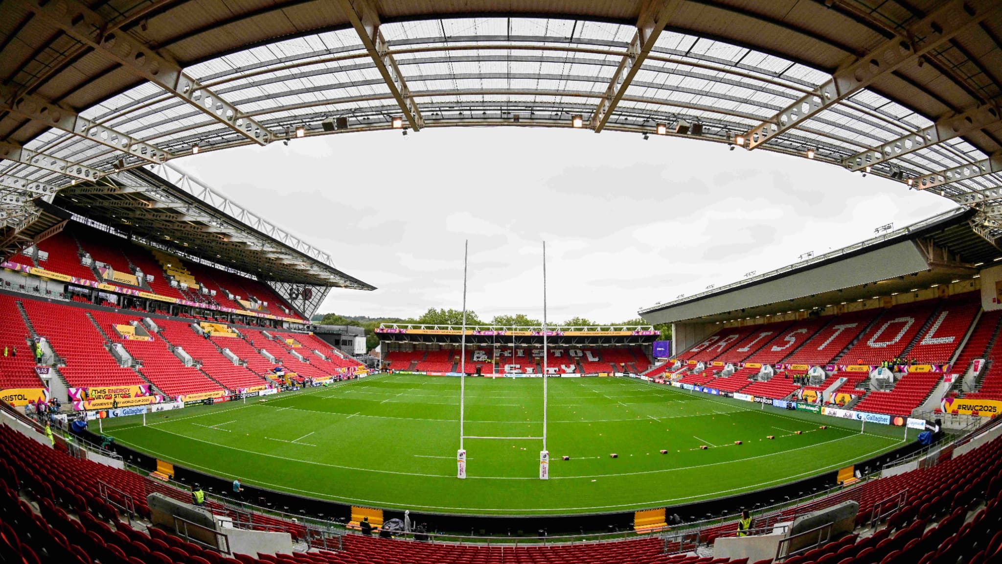 L'Ashton Gate Stadium de Bristol avant France-Angleterre, le 20 septembre 2025. 