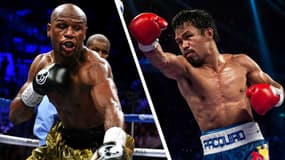 Floyd Mayweather (à gauche) et Manny Pacquiao ne se sont jamais affrontés. 