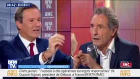 Carburants "Il faut surtout taxer le fioul des bateaux qui nous amènent des merdes de Chine !" peste Nicolas Dupont-Aignan