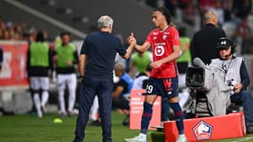 Bruno Genesio et Ethan Mbappé, le 24 août 2024.