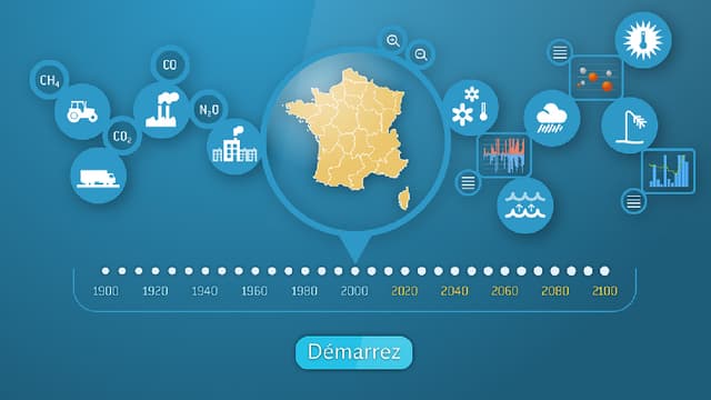 Avec son application, Météo-France permet à l'utilisateur de voyager dans le temps, de 1900 à 2100.
