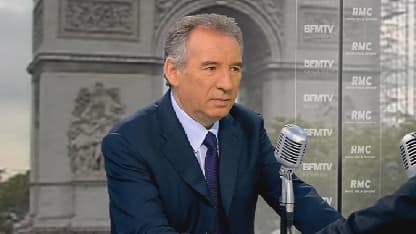 "On ne ne peut pas durer trois ans" comme ça, dit Bayrou. Ici, le président du MoDem sur le plateau de BFMTV le 28 mai