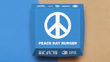 Le nouveau "burger de la paix" imaginé par la chaîne de fast food.