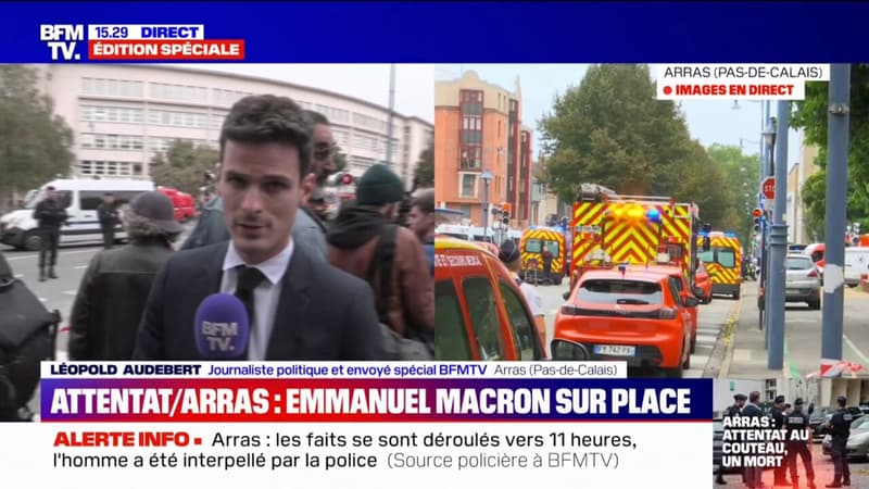 Attaque au couteau à Arras: Emmanuel Macron a échangé avec la communauté éducative de l'établissement