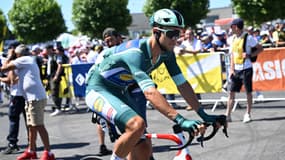 Jonathan Milan avant la 8e étape du Tour de France le 12 juillet 2025 à Saint-Méen-Le Grand