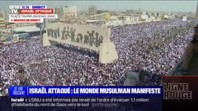 Des milliers de personnes manifestent en ce moment à Bagdad en Irak en faveur du peuple palestinien