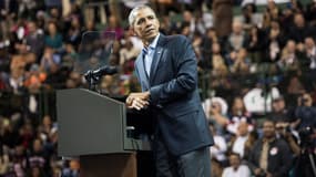 Barack Obama lors d'un discours à l'université de Chicago, le 19 octobre 2014. 