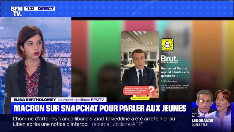 Emmanuel Macron utilise le réseau social Snapchat pour parler aux jeunes