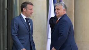 Emmanuel Macron et Viktor Orban, le 26 juin 2024, à l'Élysée 