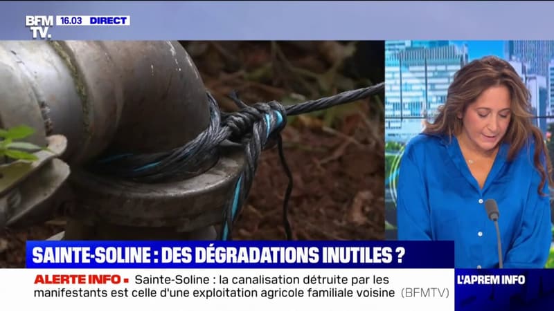 Sainte-Soline: la canalisation sectionnée par les manifestants était reliée à une exploitation agricole familiale, selon des sources policières