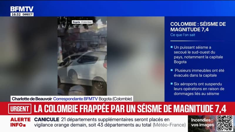 Colombie: un séisme de magnitude 7,4 fait des blessés et des destructions dans l'ouest du pays