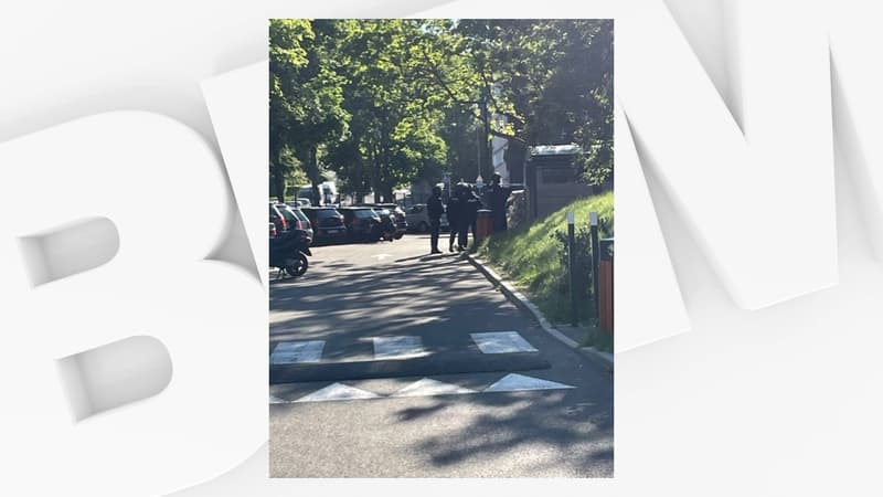 L'intervention des policiers ce mardi à Meudon.