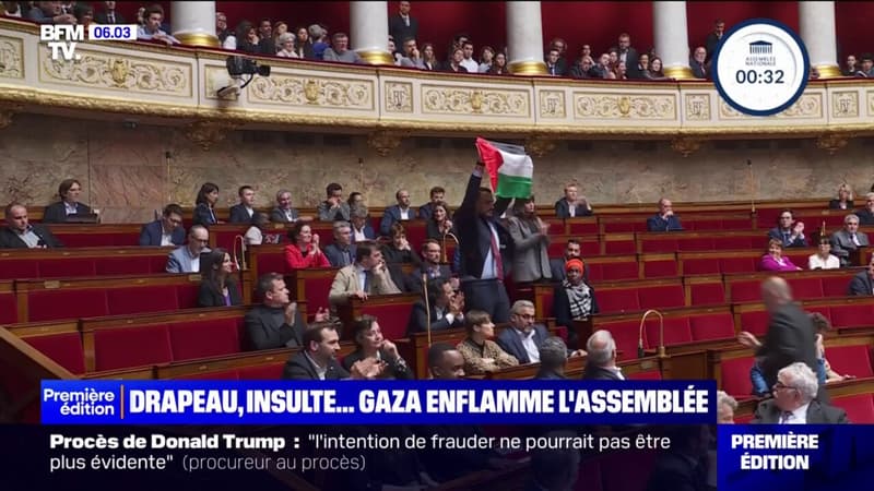 Drapeau palestinien brandi à l'Assemblée: le récit d'une journée sous tension dans l'hémicycle