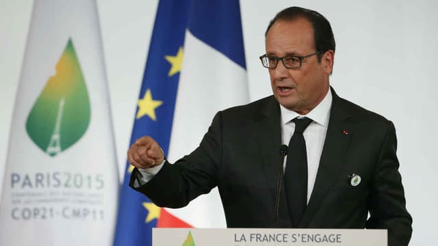 Discours de François Hollande, Président de la République au Palais de l'ELysée - 10 septembre 2015 - "La France s'engage. En avant la COP21".