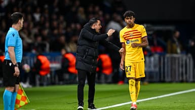 Xavi et Lamine Yamal avec le Barça en 2024.