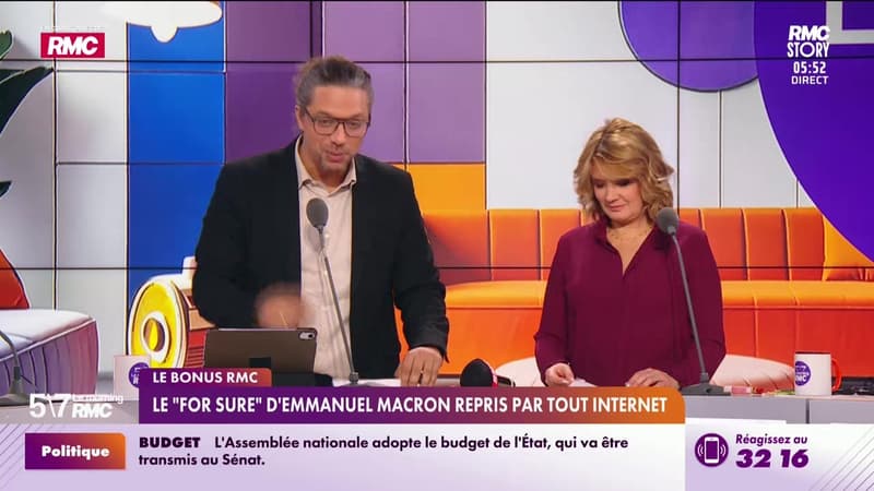 Le bonus RMC : Le "For sure" d'Emmanuel Macron repris par tout Internet - 28/01