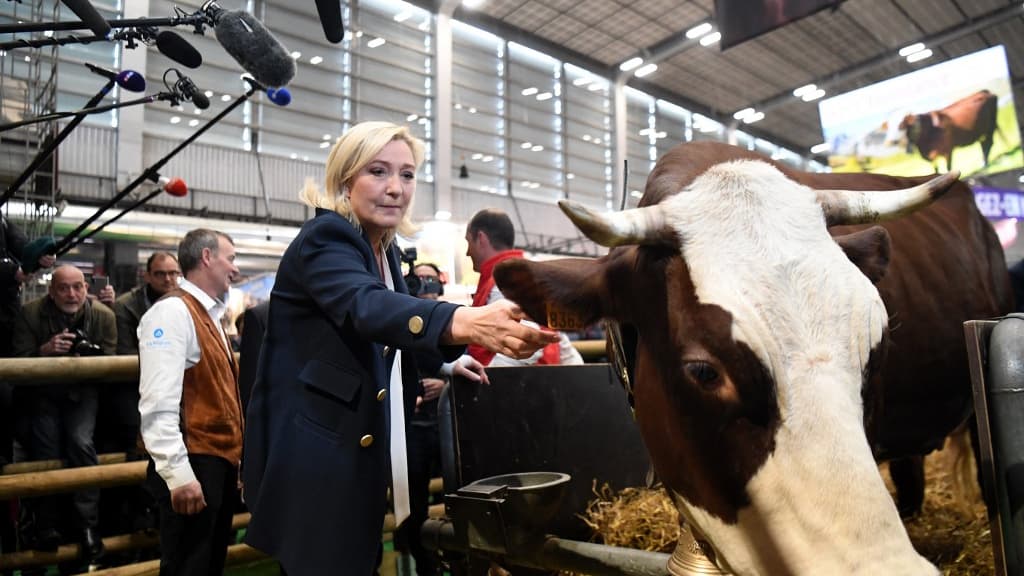 Marine Le Pen au Salon de l'Agriculture ce mercredi. Marine Le Pen au Salon de l'Agriculture ce mercredi.