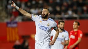 Karim Benzema lors de Majorque-Real Madrid le 14 mars 2022