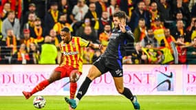 Wesley Saïd face à Duje Caleta-Car le 15 septembre 2024 lors de Lens-OL
