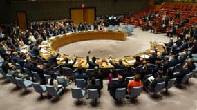 Le Conseil de Sécurité de l'ONU, à New York (Etats-Unis)