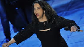 La chanteuse brésilienne Gal Costa en 2008 à San Remo en Italie.