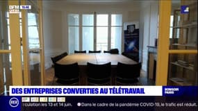 Paris: des entreprises converties au télétravail
