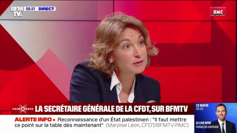 Marylise Léon (secrétaire nationale de la CFDT) "favorable" à la reconnaissance de l'État palestinien